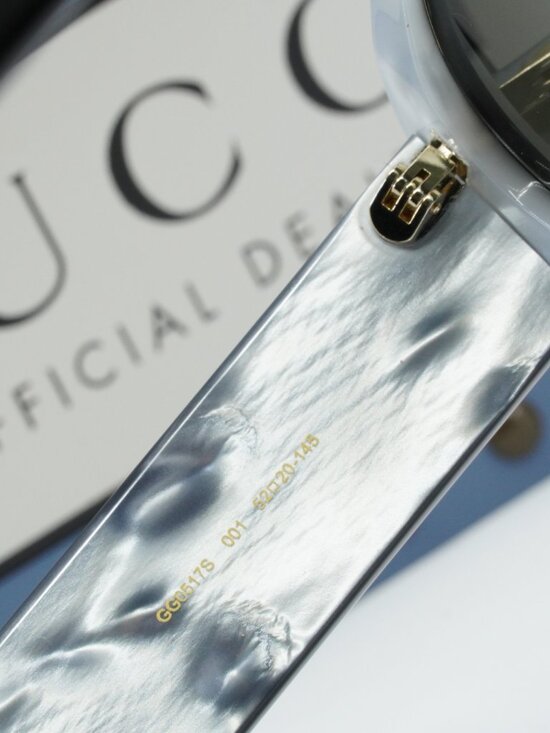 Gucci GG0517S 001 Oval Sunglasses - Black / Grey main image 5